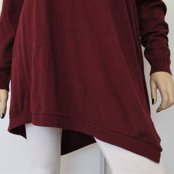 🌸SOLD🌸 LOGO Lori Goldstein Sweater Red Tunic Medium - Picture 7 of 12